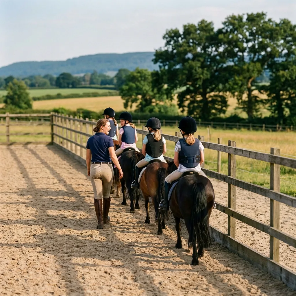 Cours de poney à La Tourette, Loire